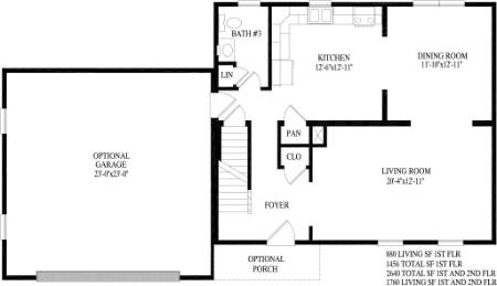 Washington Modular Home Floor Plan first Floor